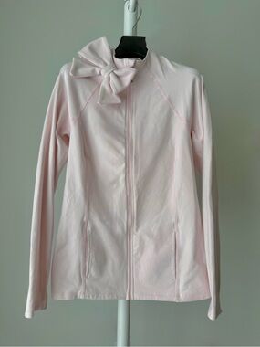 kate spade Pale Pink Bow-Accent Zip Beyond Yoga Jacket